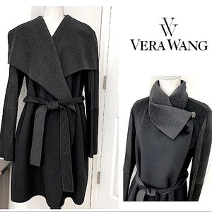 Vera Wang Black Wrap Coat
